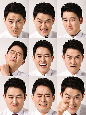 JPG 편집이미지 남자 성공 표정 피곤 미소 사람 동양인 성인 한국인 슬픔 분노 짜증 무서움 몽타주 디지털아트 남자만 성인남자만 성인만 편집실사 감정 컨셉 인종 CG 파일형식