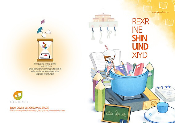 PSD 템플릿 편집 학생 표지디자인 북디자인 출판디자인 여학생 여자 어린이교육 교육 표지 백그라운드 북커버 학교 두건 요리 한명 사람 팜플렛 책 연필 다이어리 칠판 앞치마 뚜껑 냄비 버너 모래시계 여자만 여자한명만 이미지템플릿 1 모래 시계 학용품 필기구 사무용품 솥 파일형식