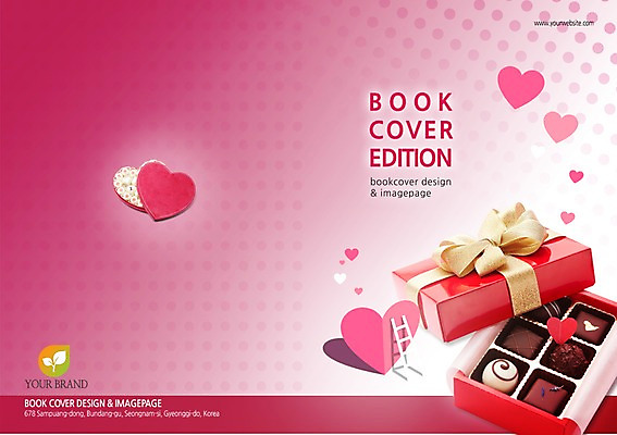 PSD 템플릿 편집 표지디자인 북디자인 출판디자인 표지 음식 백그라운드 북커버 데이이벤트 발렌타인데이 선물 이벤트 팜플렛 사람없음 선물상자 초콜릿 하트 이미지템플릿 모양 기념일 디저트 상자 파일형식