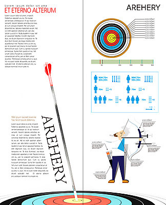 PSD 템플릿 편집 표지디자인 북디자인 출판디자인 남자 내지 리플렛 스포츠 백그라운드 2단접지 북커버 화살 운동선수 사람모양 한명 서기 사람 팜플렛 옆모습 과녁판 양궁 조준 남자만 남자한명만 이미지템플릿 모양 1 뷰포인트 모션 파일형식