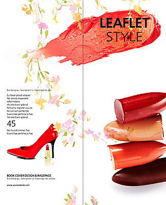 PSD 식물 템플릿 편집 우먼라이프 표지디자인 북디자인 출판디자인 표지 꽃 구두 리플렛 컬러 조각 백그라운드 신발 2단접지 북커버 팜플렛 사람없음 빨간색 화장 뷰티 쌓기 립스틱 하이힐 이미지템플릿 라이프스타일 모션 화장품 여성화 파일형식