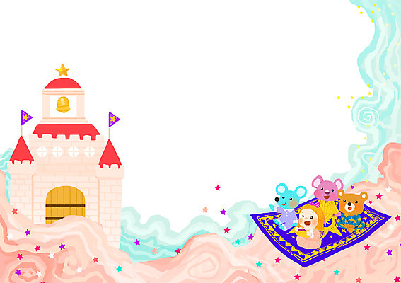 PSD 동물 구름 여자 어린이 일러스트 곰 프레임 함께함 한명 사람 소녀 친구 카펫 기쁨 잠옷 성 쥐 즐거움 꿈나라 소녀한명만 국내일러스트 자연요소 1 건축물 옷 감정 컨셉 포유류 관계 꿈 설치류 여자한명만 소녀만 파일형식