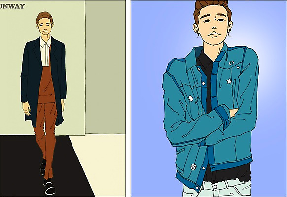 PSD 모델 직업 패션 남자 일러스트 사람 성인 두명 만화 열정 워킹 아트툰 성인남자만 국내일러스트 감정 그림 남자만 성인만 파일형식