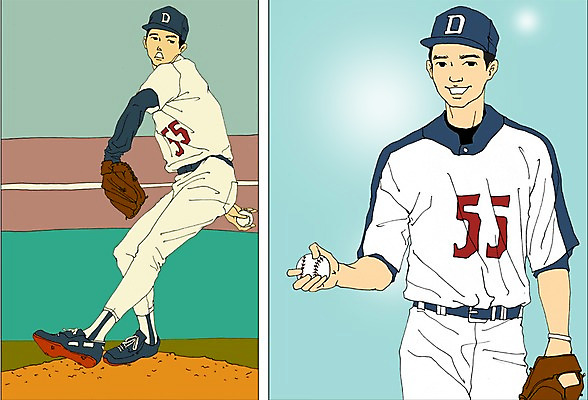 PSD 직업 남자 스포츠 일러스트 운동선수 사람 성인 두명 야구 글러브 야구선수 야구글러브 만화 야구공 열정 아트툰 성인남자만 국내일러스트 감정 스포츠용품 장갑 공 구기 야구용품 그림 남자만 성인만 파일형식