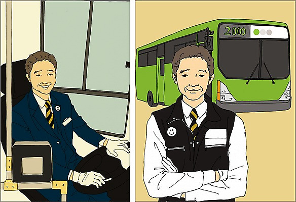 PSD 직업 남자 일러스트 버스 사람 성인 두명 운전 운전사 만화 열정 버스기사 아트툰 성인남자만 국내일러스트 감정 육상교통 모션 대중교통 그림 남자만 성인만 파일형식