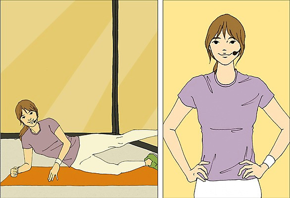 PSD 직업 여자 일러스트 요가 사람 성인 두명 운동 강사 매트 만화 열정 아트툰 성인여자만 국내일러스트 웰빙 감정 건강 그림 여자만 성인만 파일형식