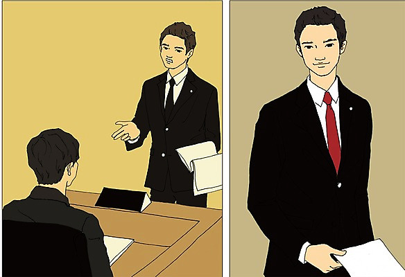 PSD 직업 남자 종이 일러스트 사람 정장 성인 세명 변호 만화 열정 변호사 아트툰 성인남자만 국내일러스트 옷 감정 그림 남자만 성인만 파일형식