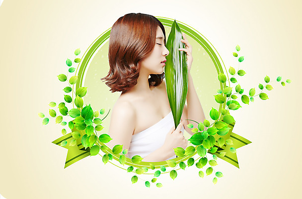 PSD 식물 편집 편집이미지 여자 다이어트 설계 나뭇잎 건강 한명 사람 동양인 성인 라벨 헬스 한국인 변화 여자만 여자한명만 성인여자만 성인만 이미지편집 1 컨셉 잎 프레임 인종 운동 파일형식