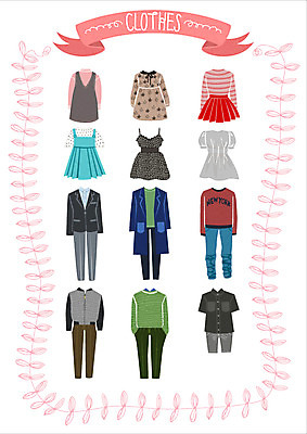 옷 원피스 패션 스티커 상의 일러스트 바지 웹소스 종류 사람없음 세트 여성복 남성복 아기자기 국내일러스트 AI파일 컨셉 하의 파일형식 벡터 편집소스