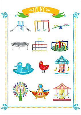 스티커 일러스트 웹소스 종류 사람없음 세트 미끄럼틀 놀이기구 그네 대관람차 시소 회전목마 덤블링 바이킹 정글짐 아기자기 국내일러스트 AI파일 컨셉 파일형식 벡터 편집소스