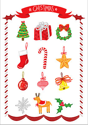 별 스티커 크리스마스장식 크리스마스 일러스트 지팡이 웹소스 양말 종류 선물 사람없음 장식 세트 크리스마스트리 화환 루돌프 종 눈송이 구슬 아기자기 국내일러스트 AI파일 자연요소 기념일 꽃 컨셉 사슴 눈_날씨 파일형식 벡터 편집소스