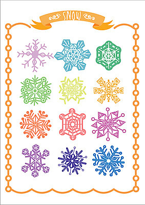 스티커 무늬 일러스트 웹소스 종류 사람없음 세트 눈송이 눈모양 아기자기 국내일러스트 AI파일 모양 컨셉 눈_날씨 파일형식 벡터 편집소스