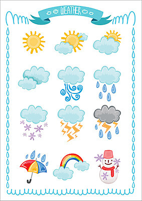 구름 무지개 스티커 일러스트 우산 눈사람 웹소스 날씨 종류 사람없음 세트 태양 눈 눈송이 비 번개 빗방울 아기자기 국내일러스트 AI파일 자연요소 컨셉 눈_날씨 비_날씨 파일형식 벡터 편집소스