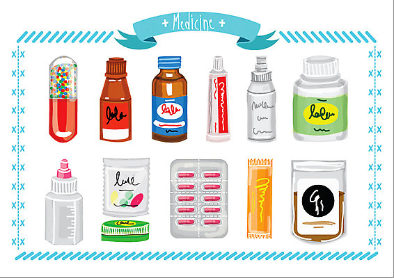 스티커 일러스트 웹소스 종류 사람없음 치료 세트 알약 약 마시기 약병 한약 비타민 소독약 연고 아기자기 국내일러스트 AI파일 컨셉 의학 모션 영양소 병_담는 파일형식 벡터 편집소스