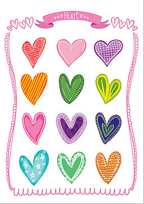 스티커 무늬 패턴 일러스트 웹소스 종류 사람없음 세트 하트 아기자기 국내일러스트 AI파일 모양 컨셉 파일형식 벡터 편집소스