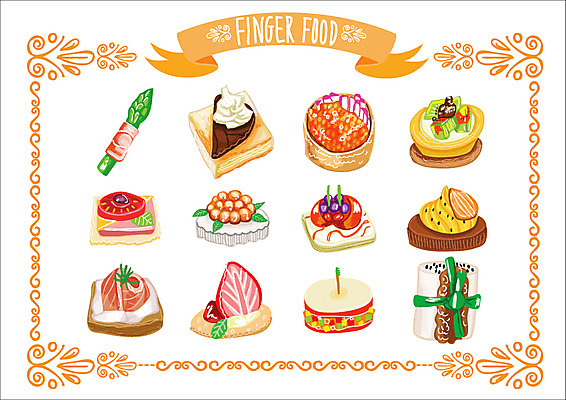 음식 빵 스티커 과일 일러스트 웹소스 디저트 종류 사람없음 세트 과자 케이크 애피타이저 카나페 타르트 아기자기 국내일러스트 AI파일 컨셉 서양음식 파이_빵 파일형식 벡터 편집소스