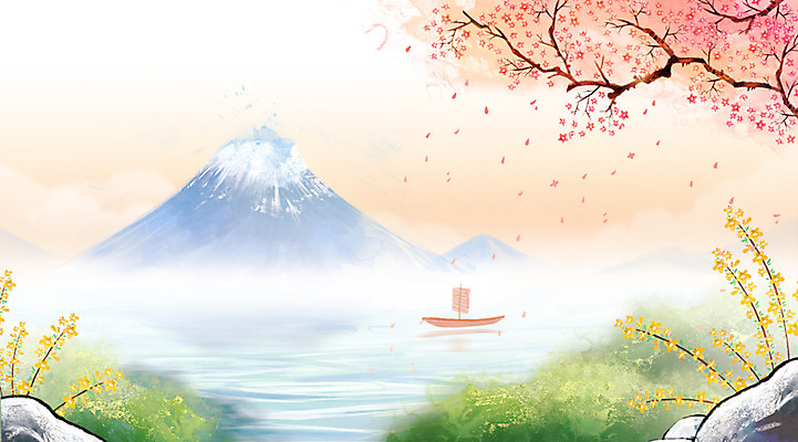 주간 PSD 나무 식물 구름 계절 백그라운드 일러스트 자연 수채화 산 풍경 사람없음 야외 강 일본 봄 벚꽃 편안함 개나리 선박 봄배경 국내일러스트 자연요소 꽃 아시아 수상교통 감각 생태계 파일형식