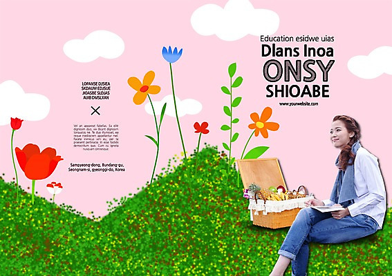 전신 PSD 식물 템플릿 표지디자인 북디자인 출판디자인 여자 표지 꽃 리플렛 2단접지 북커버 한명 사람 앉기 동양인 팜플렛 성인 옆모습 소풍 봄 한국인 다리꼬기 음식바구니 여자만 여자한명만 성인여자만 성인만 이미지템플릿 1 계절 음식 뷰포인트 모션 인종 야외활동 바구니 파일형식