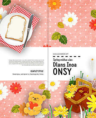 PSD 식물 템플릿 표지디자인 북디자인 출판디자인 표지 꽃 리플렛 2단접지 북커버 팜플렛 사람없음 소풍 봄 곰인형 하트 음식바구니 이미지템플릿 모양 계절 음식 인형 야외활동 바구니 파일형식