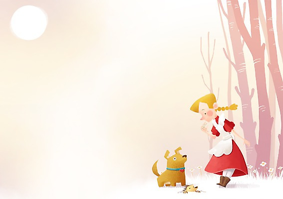 주간 PSD 동물 여자 어린이 백그라운드 일러스트 상상 한명 사람 소녀 야외 판타지 강아지 숲 신비 어린이상상 두더지 소녀한명만 동심 국내일러스트 자연요소 1 컨셉 반려동물 개 여자한명만 소녀만 파일형식