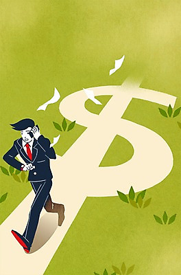 PSD 남자 종이 일러스트 비즈니스 한명 사람 성인 경제 달리기 달러 비즈니스맨 화폐기호 열정 통화 국내일러스트 1 기호 감정 돈 모션 직장인 화폐 파일형식