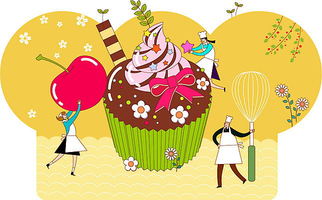 학생 여자 교육 남자 일러스트 요리 사람 성인 세명 요리사 체리 조리복 컵케이크 열정 제빵 성인만 국내일러스트 AI파일 직업 감정 유니폼 과일 제과제빵 케이크 파일형식 벡터