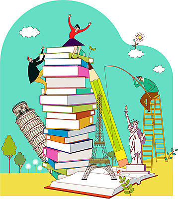 학생 여자 교육 남자 일러스트 사다리 낚시 사람 성인 책 세명 관광지 연필 낚싯대 에펠탑 피사의사탑 자유의여신상 열정 세계사 성인만 국내일러스트 AI파일 감정 여행 레저 학용품 필기구 미국 이탈리아 세계문화유산 도구 낚시용품 파리 랜드마크 파일형식 벡터