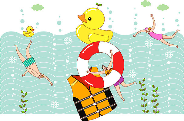 학생 여자 교육 남자 일러스트 오리 사람 여러명 성인 운동 수영 안전장비 잠수 열정 구명조끼 튜브 성인만 국내일러스트 AI파일 감정 다수 조류 건강 안전 장비 수상스포츠 구조용품 파일형식 벡터