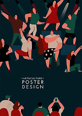 PSD 여자 남자 포스터 문화 예술 백그라운드 일러스트 문화예술 함께함 사람 여러명 성인 공연 무대 군중 즐거움 열정 관람 활기 뮤지컬 성인만 국내일러스트 감정 다수 컨셉 이벤트 파일형식