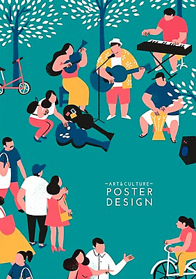 주간 PSD 나무 식물 여자 남자 포스터 문화 예술 악기 백그라운드 일러스트 문화예술 함께함 사람 여러명 성인 야외 스피커 공연 기타 건반 피아노 군중 바이올린 마이크 즐거움 열정 활기 거리공연 성인만 국내일러스트 자연요소 감정 음악 음향기기 다수 컨셉 현악기 이벤트 건반악기 파일형식