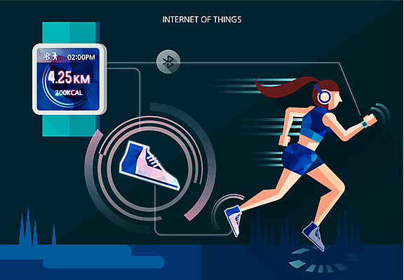 여자 운동화 일러스트 미래 기술 정보기술 한명 사람 성인 달리기 운동 헤드폰 변화 스마트 손목시계 블루투스 편리함 첨단 홀로그램 웨어러블 사물인터넷 여자만 여자한명만 성인여자만 성인만 4차산업 미래산업 국내일러스트 AI파일 1 산업 시계 음향기기 신발 컨셉 장신구 모션 건강 파일형식 벡터