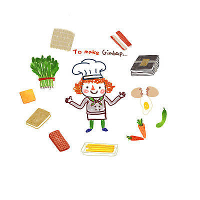 PSD 라이프스타일 여자 스티커 채소 일러스트 오이 요리사모자 한명 사람 성인 계란 요리사 당근 김 조리복 김밥 햄 단무지 시금치 맛살 아기자기 국내일러스트 직업 모자_잡화 1 음식 컨셉 유니폼 뿌리채소 육류 생활 알 해조류 파일형식