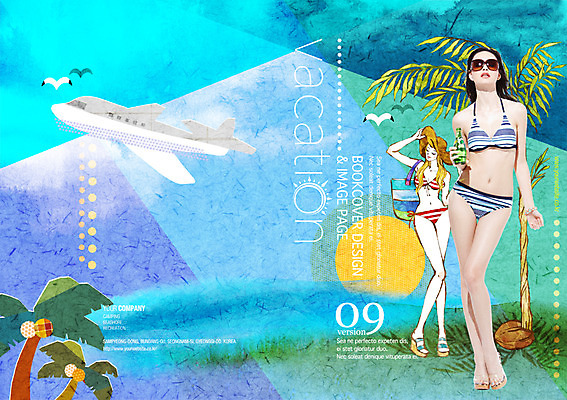 PSD 서양인 외국인 템플릿 편집 모자 표지디자인 북디자인 여자 표지 수영복 리플렛 여행 북커버 갈매기 휴가 비행기 사람 팜플렛 성인 두명 비키니 선글라스 야자수 잡지 여자만 성인여자만 성인만 표지샘플 이미지템플릿 나무 잡화 옷 안경 항공교통 조류 대중교통 인종 간행물 파일형식