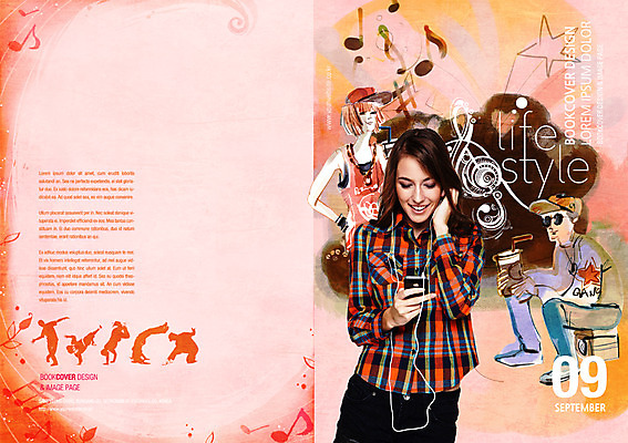 PSD 서양인 외국인 템플릿 편집 라이프스타일 표지디자인 북디자인 여자 표지 남자 음악 리플렛 이어폰 북커버 음표 사람 팜플렛 여러명 성인 음악감상 잡지 성인만 표지샘플 이미지템플릿 기호 음향기기 다수 문화예술 인종 생활 간행물 감상 파일형식