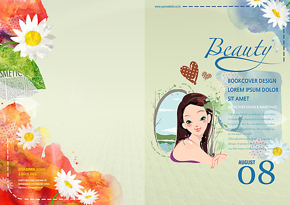 PSD 식물 템플릿 편집 표지디자인 북디자인 여자 표지 꽃 리플렛 북커버 한명 사람 팜플렛 성인 뷰티 잡지 여자만 여자한명만 성인여자만 성인만 표지샘플 이미지템플릿 1 간행물 파일형식