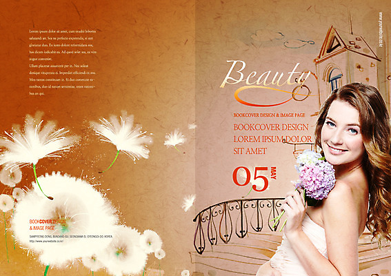 PSD 서양인 외국인 식물 템플릿 편집 표지디자인 북디자인 여자 표지 꽃 리플렛 북커버 한명 사람 팜플렛 성인 건물 뷰티 계단 잡지 민들레홀씨 여자만 여자한명만 성인여자만 성인만 표지샘플 이미지템플릿 1 건축물 인종 간행물 민들레 파일형식