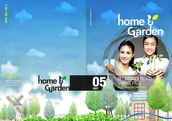 PSD 외국인 나무 식물 구름 템플릿 편집 라이프스타일 표지디자인 북디자인 여자 표지 리플렛 북커버 하늘 주택 사람 동양인 팜플렛 성인 두명 정원 풍차 잡지 리빙 여자만 성인여자만 성인만 표지샘플 이미지템플릿 자연요소 인종 건물 생활 간행물 파일형식