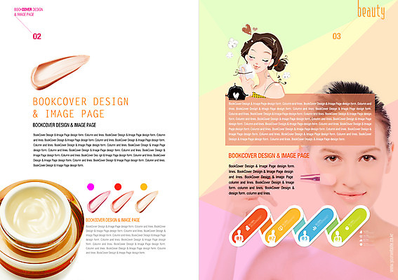 PSD 템플릿 편집 표지디자인 북디자인 여자 내지 리플렛 북커버 사람 팜플렛 성인 두명 뷰티 화장품 붓 잡지 여자만 성인여자만 성인만 표지샘플 이미지템플릿 간행물 파일형식