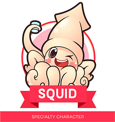 동물 캐릭터 동물캐릭터 일러스트 홍보캐릭터 사람없음 라벨 요식업 알림 해산물 오징어 특산물 특산물캐릭터 마스코트 오징어캐릭터 일러캐릭터 AI파일 산업 연체동물 프레임 수중동물 파일형식 벡터