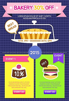 PSD 템플릿 음식 빵 웹템플릿 이벤트페이지 요리 이벤트 사람없음 세일 햄버거 파이 이미지템플릿 패스트푸드 페이지 파일형식