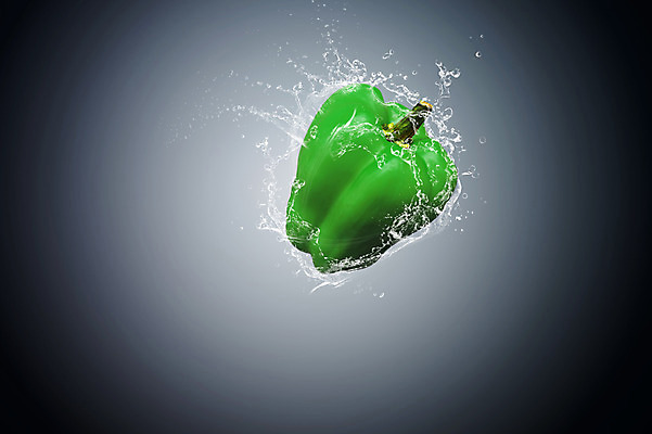 JPG 편집 편집이미지 컬러 채소 파프리카 사람없음 초록색 화려 우아함 디지털합성 디지털아트 스플래쉬 편집실사 컨셉 CG 파일형식