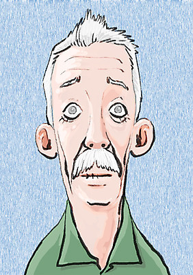 PSD 할아버지 노년 남자 일러스트 한명 사람 백발 질병 콧수염 국내일러스트 1 헤어스타일 의학 수염 성인 파일형식