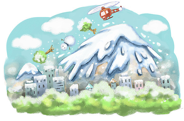 PSD 나무 일러스트 눈사람 산 빌딩 사람없음 마을 환경 눈 헬리콥터 위험 자연재해 눈사태 국내일러스트 자연요소 식물 컨셉 날씨 비행기 건물 재해 파일형식