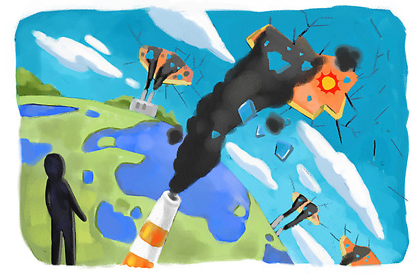 PSD 구름 지구 일러스트 공장 하늘 사람 환경 손상 환경오염 오염 위험 자연재해 매연 오존층 국내일러스트 자연요소 컨셉 공업 재해 파일형식