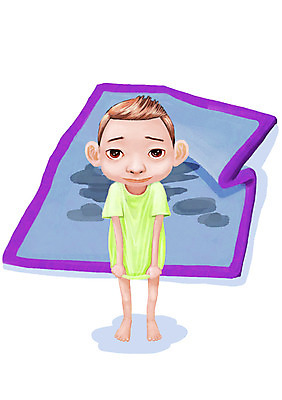 전신 PSD 남자 어린이라이프 어린이 일러스트 침구 한명 사람 소년 이불 젖음 잠자리 수줍음 소변 소년한명만 국내일러스트 1 라이프스타일 감정 곤충 남자한명만 소년만 파일형식