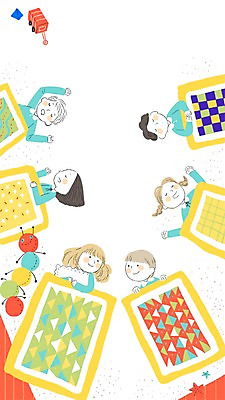 PSD 여자 남자 어린이라이프 어린이 인형 일러스트 함께함 사람 여러명 눕기 유치원 유치원생 이불 잠 낮잠 어린이만 국내일러스트 라이프스타일 교육 다수 컨셉 침구 모션 파일형식