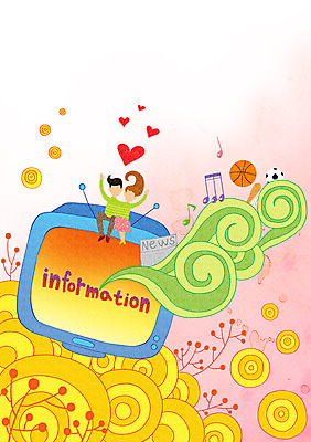 PSD 커플 여자 남자 백그라운드 일러스트 상상 사람 성인 두명 디지털 텔레비전 정보 언론 국내일러스트 관계 전자제품 파일형식