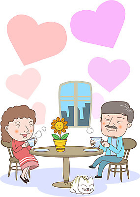 식물 부부 여자 노년 남자 화분 여유 커피 의자 일러스트 창문 탁자 집안 휴식 실내 사람 두명 반려동물 노부부 고양이 하트 커피잔 복지 노인복지 노인만 국내일러스트 AI파일 모양 동물 커플 감정 음료 가구 컨셉 포유류 잔 성인 내부 사회이슈 성인만 파일형식 벡터