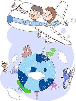 부부 여자 노년 남자 지구 여행 일러스트 비행기 주택 사람 두명 건물 지구본 노부부 세계여행 헬리콥터 복지 노인복지 노인만 국내일러스트 AI파일 건축물 커플 항공교통 대중교통 성인 세계 사회이슈 성인만 파일형식 벡터