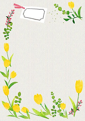 PSD 식물 계절 꽃 잎 일러스트 사각프레임 프레임 틀 사람없음 봄 튤립 메모지 알림 국내일러스트 카드프레임 사각형 사무용품 파일형식